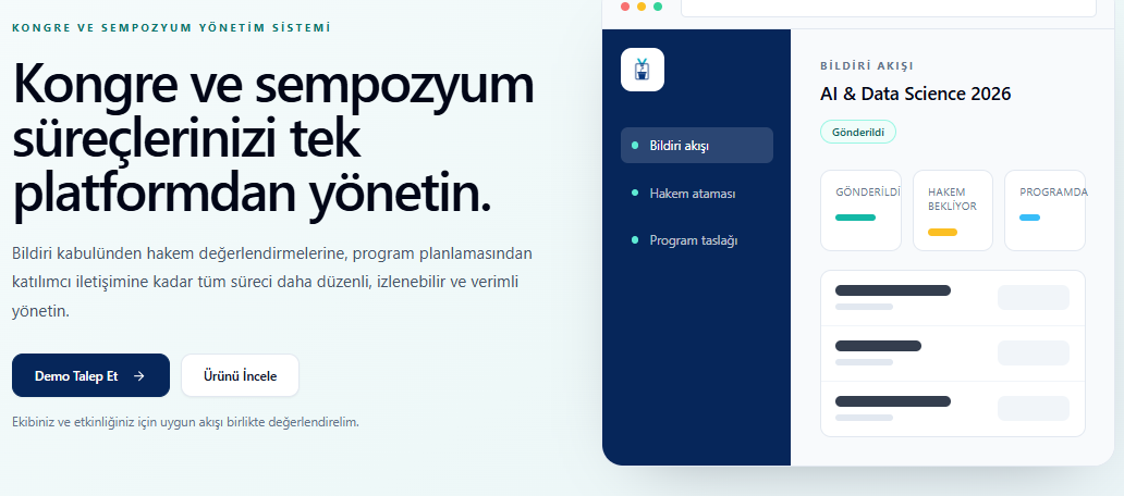 CongSym Kongre Yönetim Sistemi